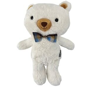 Hallmark Basil The Bear Teddy Plush White Bow Tie Stuffed Animal Toy 14"